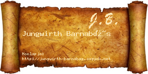 Jungwirth Barnabás névjegykártya