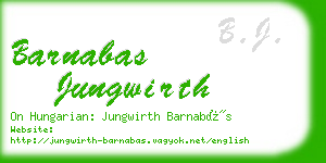 barnabas jungwirth business card